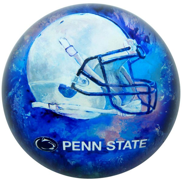 dome paperweight with football helmet painting, Athletic Logo and Penn State
